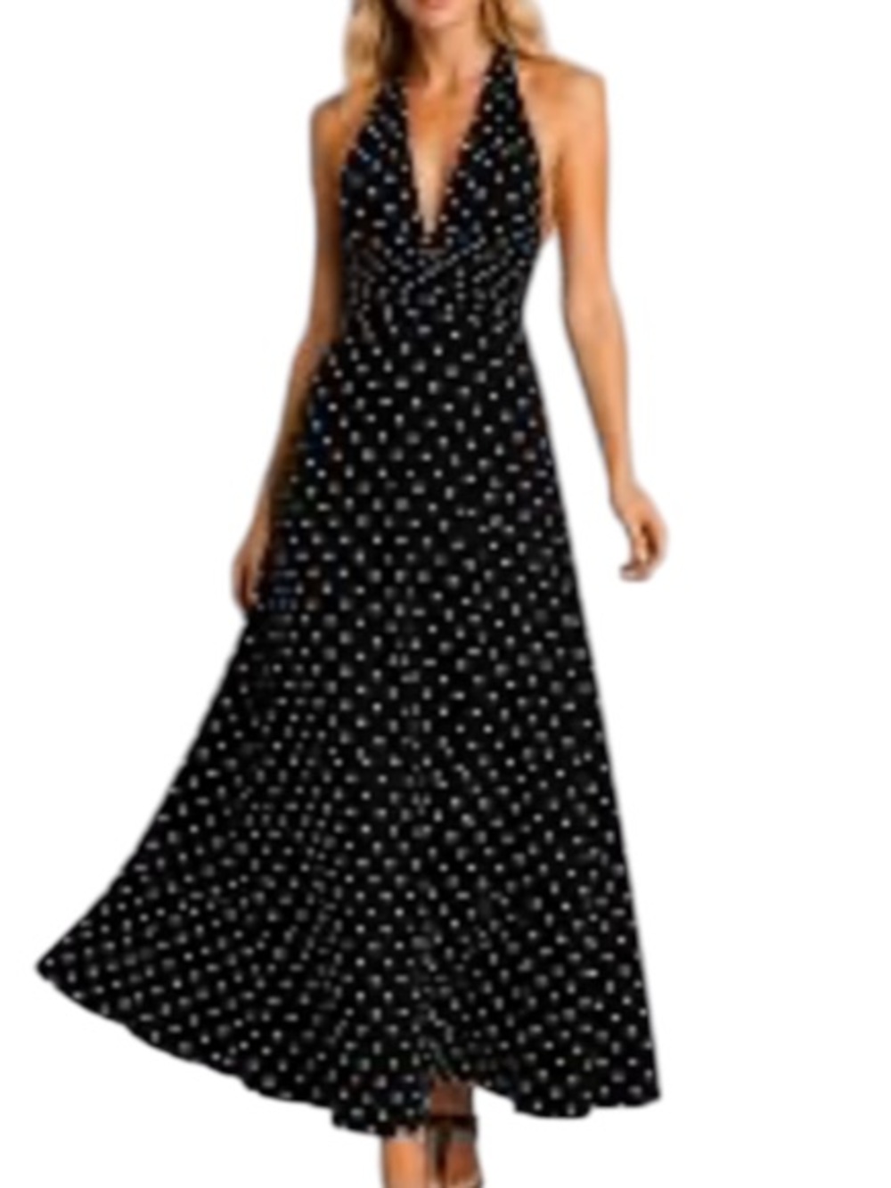 CHAPS➕Halter Polka Dot Dress